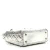 Metallic Grained Calfskin Cannage Small Lucky Badges My Lady Dior Silver