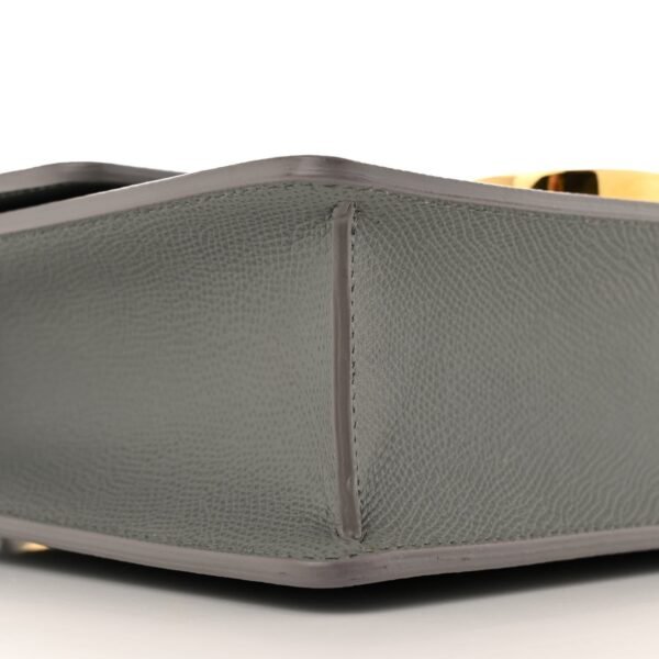 Grained Calfskin 30 Montaigne Flap Bag Grey