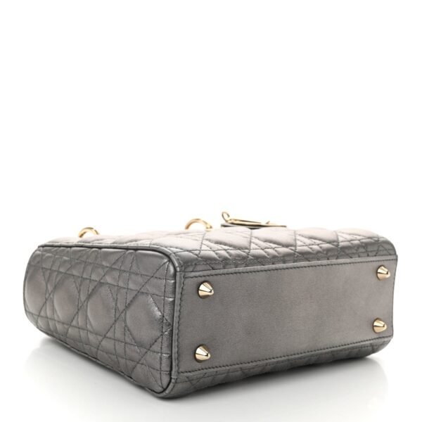 8b7fc0684966e95f70820d9f8773003a.jpg Lambskin Cannage Small My ABCDior Lady Dior Metallic Grey