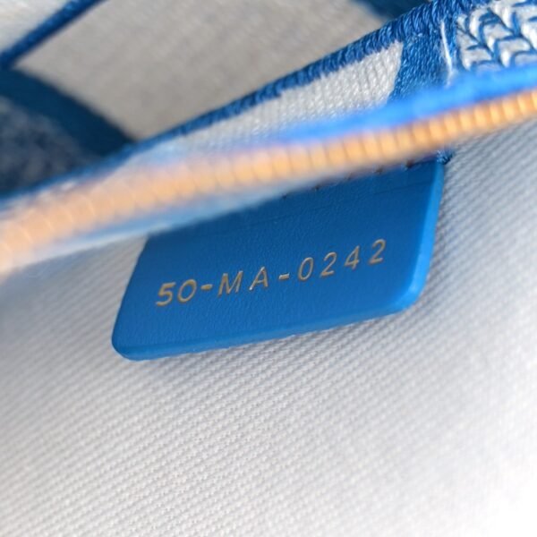 Toile de Jouy Embroidered Large Lady D-Lite Fluorescent Blue