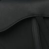 Ultra Matte Calfskin Saddle Bag With Strap Black