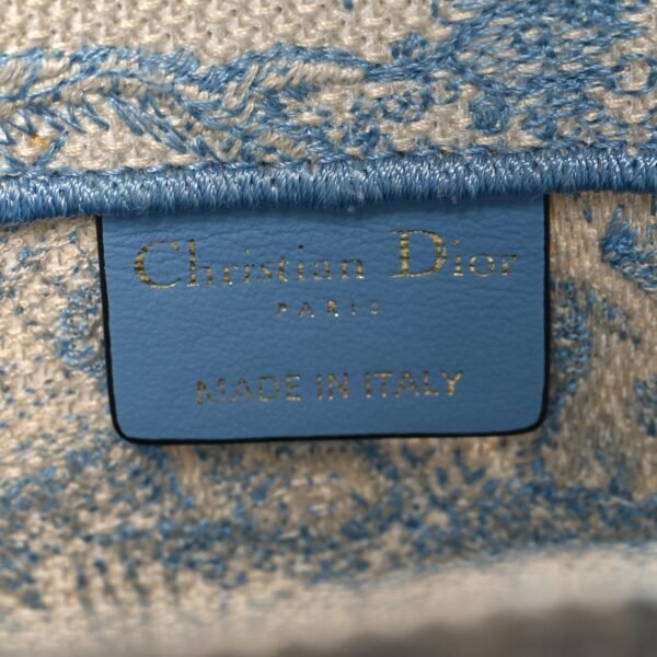 Canvas Embroidered Medium Dioriviera Toile De Jouy Book Tote Light Blue