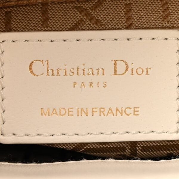 Lambskin Cannage Mini Lady Dior White