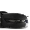 Nylon Grained Calfskin Saddle Bag Black Multicolor