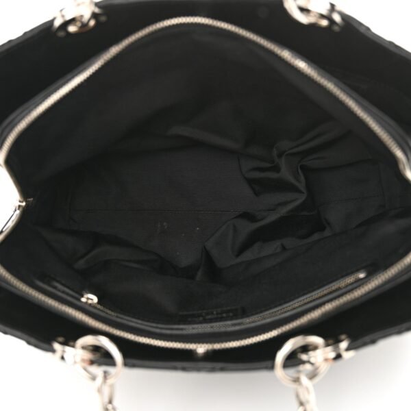Lambskin Macrocannage Granville Tote Black