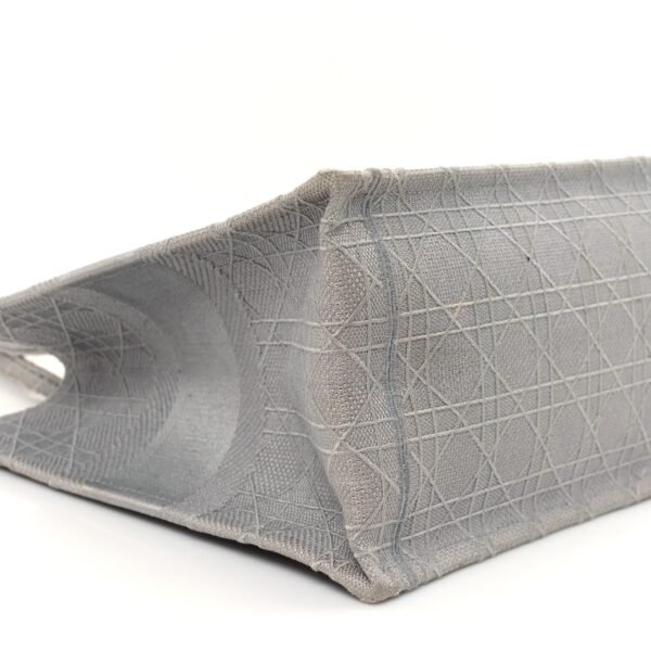 Canvas Embroidered Cannage Medium Book Tote Stone