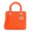 91d52c8d90339f61ec886dd280010985.jpg Lambskin Cannage Medium Lady Dior Orange