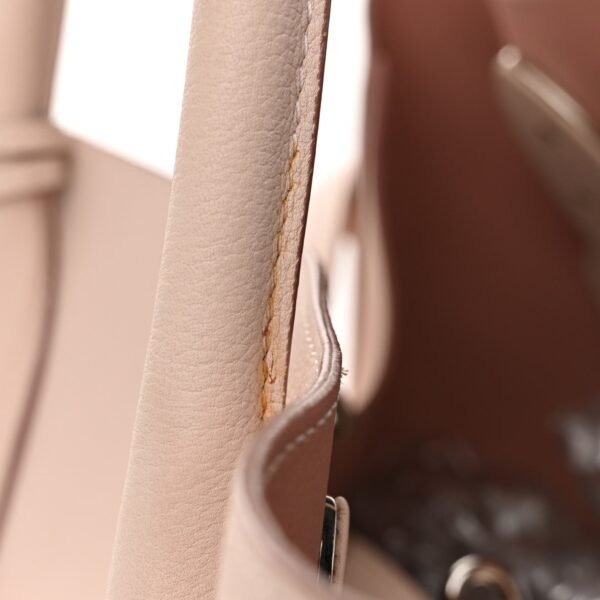 Supple Grained Calfskin Large Open Bar Tote Rose Poudre