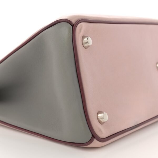 Smooth Calfskin Medium Tri-Color Diorissimo Tote Pink Grey Burgundy