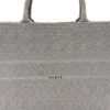 Canvas Embroidered Cannage Medium Book Tote Stone