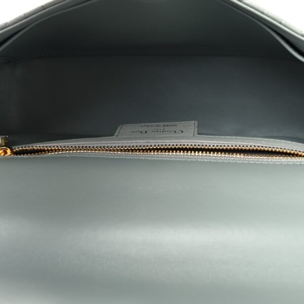 Calfskin Cannage Medium Caro Bag Grey