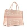 Canvas Embroidered Medium Dioriviera Toile De Jouy Book Tote Rose
