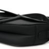 Ultra Matte Calfskin Saddle Bag With Strap Black