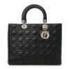 Lambskin Cannage Large Lady Dior Black