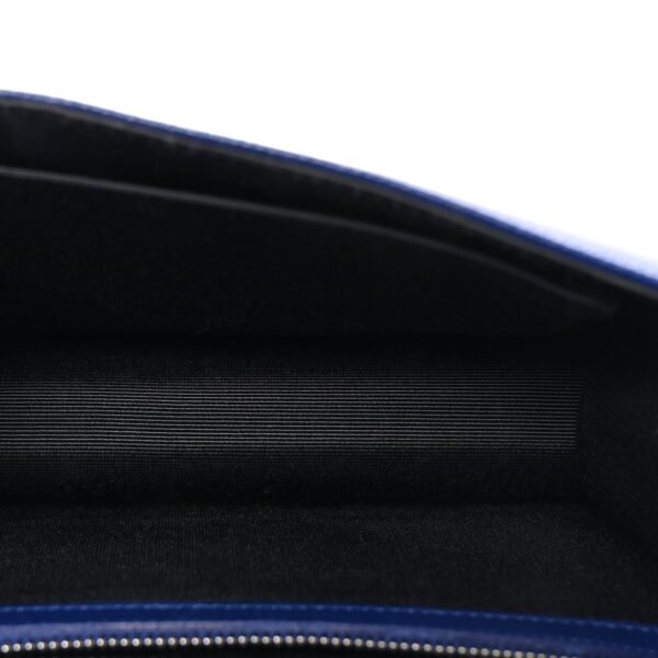 Grained Calfskin Medium Diorama Flap Bag Blue