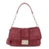 Lambskin Cannage Ruffle New Lock Flap Red