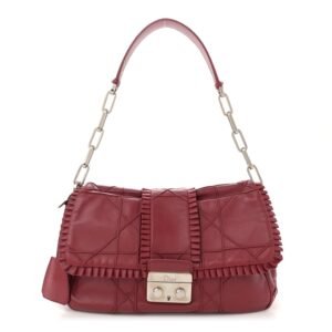9ad48ad1fa52fe143564c7008baf0d2f.jpg Lambskin Cannage Ruffle New Lock Flap Red