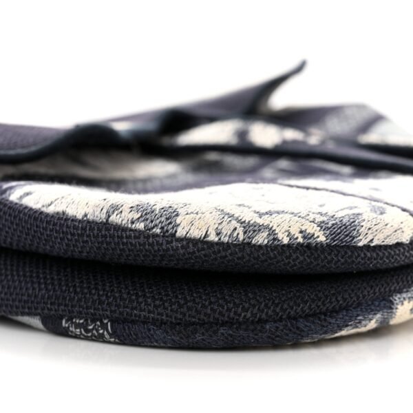 Canvas Embroidered Tie Dye Saddle Bag Blue Multicolor