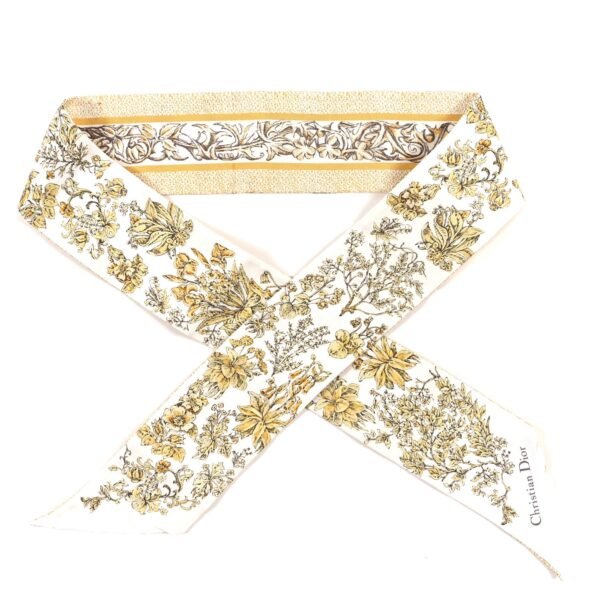 Silk Floral Mitzah Scarf Yellow