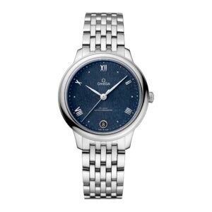 C00163680_91163042.jpg Omega De Ville Prestige Watch, 34mm Blue Dial, 434.10.34.20.03.002