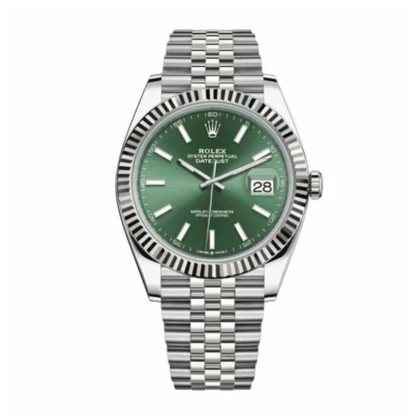 Datejust-41-Mint-Green-Dial-Replica-1.webp Rolex Datejust 126300 “Mint Green” Handcrafted Replica Edition