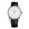 Rolex Cellini Time 39mm – Ref: 50509-0017 – White Index Dial, Domed & Fluted Double Bezel, 18K White Gold & Tobacco Brown Leather Strap Watch