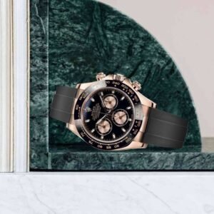 Rolex Cosmograph Daytona 40mm – Ref: 116515ln-0017 – Black & Rose Index Dial & Ceramic Bezel, 18K Rose Gold Case Black Oysterflex Bracelet Men’s Watch