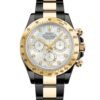 Rolex Cosmograph Daytona 40mm – Ref: 116523md – White Mother of Pearl Diamond Dial & Gold Bezel, Two Tone Black PVD & 18K Yellow Gold Oyster Bracelet Men’s Watch