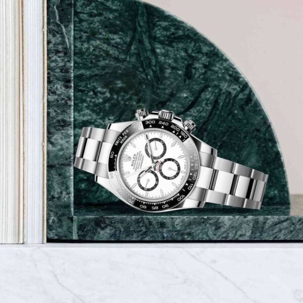 Rolex Cosmograph Daytona 40mm – Ref: 126500LN – White Index Dial & Ceramic Bezel, Stainless Steel Oyster Bracelet Men’s Watch