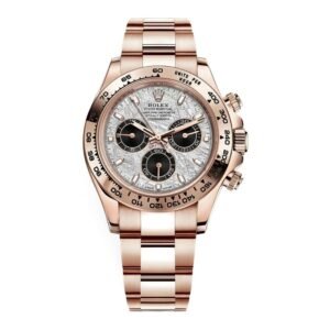 Rolex Cosmograph Daytona 40mm – Ref: 116505-0014 – Meteorite & Black Index Dial, 18K Rose Gold Oyster Bracelet Men’s Watch
