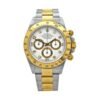 Rolex Cosmograph Daytona 40mm – Ref: 116523-0057 – White Diamond Dial & Gold Bezel, Two Tone Stainless Steel & 18K Yellow Gold Oyster Bracelet Men’s Watch