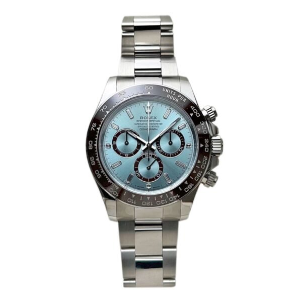 Rolex Cosmograph Daytona 40mm – Ref: 126506A – Ice Blue Diamond Dial & Ceramic Bezel, Platinum Oyster Bracelet Men’s Watch
