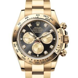 Rolex-Cosmograph-Daytona-40mm-Watch-126508-8.jpg Rolex Cosmograph Daytona 40mm – Ref: 126508 – Bright Black & Champagne Diamond Dial, 18K Yellow Gold Oyster Bracelet Men’s Watch