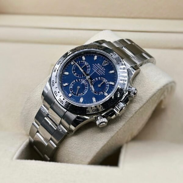 Rolex Cosmograph Daytona 40mm – Ref: 116509 – Blue Index Dial, 18K White Gold Oyster Bracelet Men’s Watch