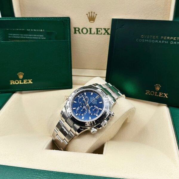 Rolex Cosmograph Daytona 40mm – Ref: 116509 – Blue Index Dial, 18K White Gold Oyster Bracelet Men’s Watch