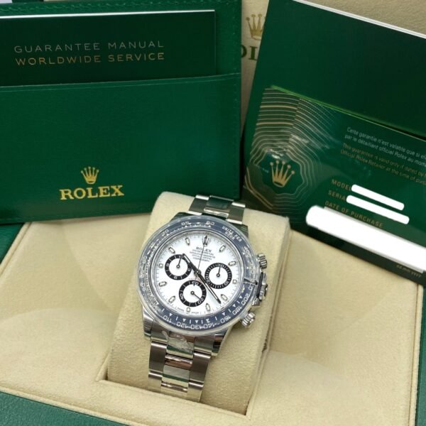 Rolex Cosmograph Daytona “Panda” 40mm – Ref: 116500ln-0001 – White Index Dial & Ceramic Bezel, Stainless Steel Oyster Bracelet Men’s Watch