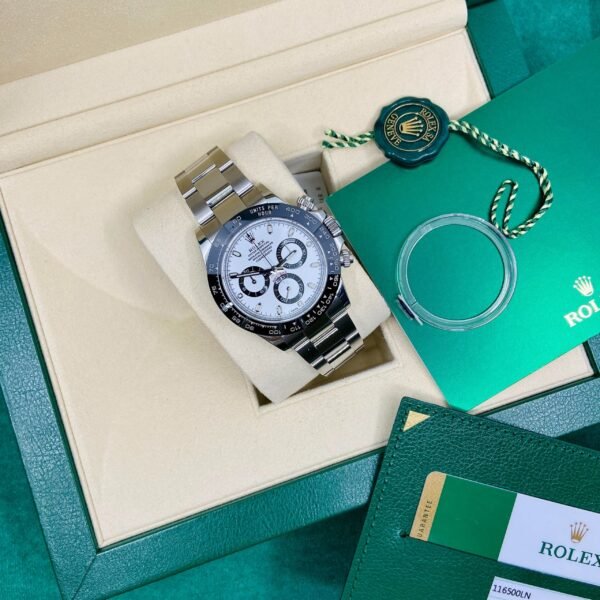 Rolex Cosmograph Daytona “Panda” 40mm – Ref: 116500ln-0001 – White Index Dial & Ceramic Bezel, Stainless Steel Oyster Bracelet Men’s Watch