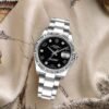 Rolex Date 34mm – Ref: 115234-0011 – Black Diamond Dial, Stainless Steel Oyster Bracelet Watch