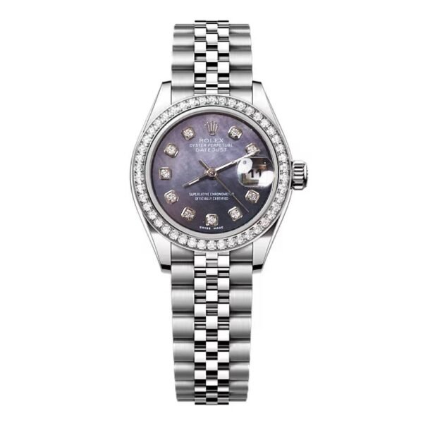 Rolex Datejust 26mm – Ref: 79160 – Black Mother-of-Pearl Diamond Dial, Stainless Steel Jubilee Bracelet Women’s Watch
