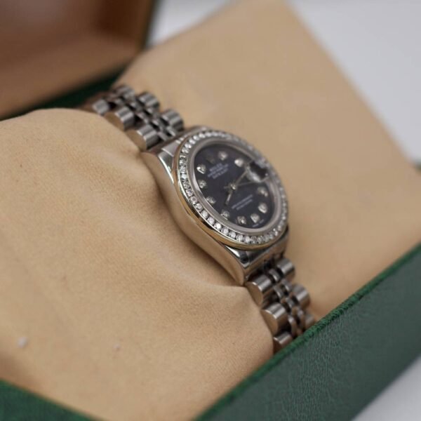 Rolex Datejust 26mm – Ref: 79160 – Black Mother-of-Pearl Diamond Dial, Stainless Steel Jubilee Bracelet Women’s Watch