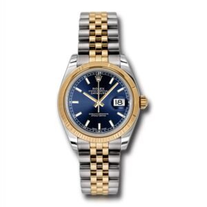 Rolex Datejust 31mm – Ref: 178243 blij – Blue Stick Dial, Two Tone Stainless Steel & 18K Yellow Gold Jubilee Bracelet Women’s Watch