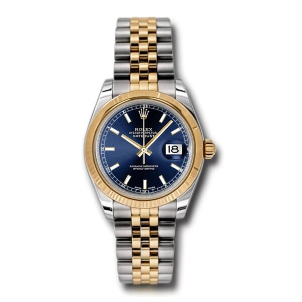 Rolex Datejust 31mm – Ref: 178243 blij – Blue Stick Dial, Two Tone Stainless Steel & 18K Yellow Gold Jubilee Bracelet Women’s Watch