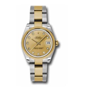 Rolex Datejust 31mm – Ref: 178243 chdo – Champagne Diamond Dial, Two Tone Stainless Steel & 18K Yellow Gold Oyster Bracelet Women’s Watch