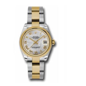 Rolex-Datejust-31-Watch-178243-mro.jpg Rolex Datejust 31mm – Ref: 178243 mro – White Mother of Pearl Roman Dial, Two Tone Stainless Steel & 18K Yellow Gold Oyster Bracelet Women’s Watch