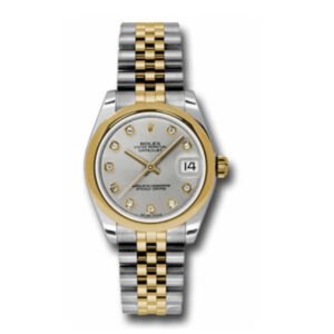 Rolex-Datejust-31-Watch-178243-sdj.jpg Rolex Datejust 31mm – Ref: 178243 sdj – Silver Diamond Dial, Two Tone Stainless Steel & 18K Yellow Gold Jubilee Bracelet Women’s Watch