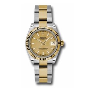 Rolex Datejust 31mm – Ref: 178273 chio – Champagne Stick Dial, Two Tone Stainless Steel & 18K Yellow Gold Oyster Bracelet Women’s Watch