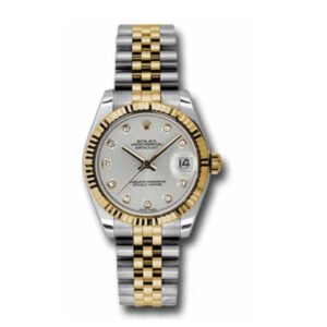 Rolex Datejust 31mm – Ref: 178273 sdj – Silver Roman Dial, Two Tone Stainless Steel & 18K Yellow Gold Jubilee Bracelet Women’s Watch