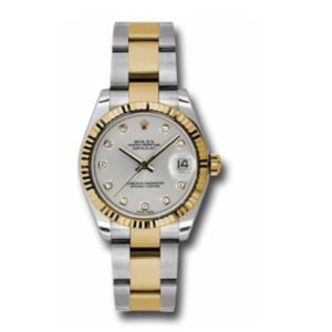Rolex Datejust 31mm – Ref: 178273 sdo – Silver Diamond Dial, Two Tone Stainless Steel & 18K Yellow Gold Oyster Bracelet Women’s Watch