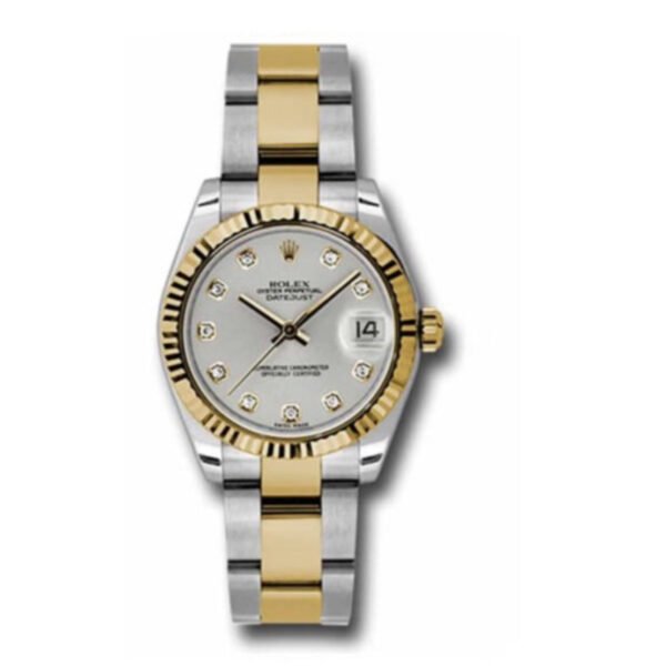 Rolex Datejust 31mm – Ref: 178273 sdo – Silver Diamond Dial, Two Tone Stainless Steel & 18K Yellow Gold Oyster Bracelet Women’s Watch