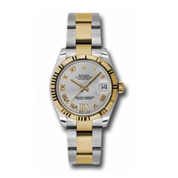 Rolex Datejust 31mm – Ref: 178273 sdro – Silver Roman Diamond Dial, Two Tone Stainless Steel & 18K Yellow Gold Oyster Bracelet Women’s Watch